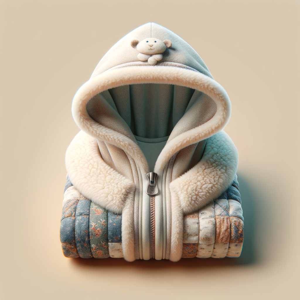 Stylish and comfortable hooded baby blanket with unique design, perfect for snuggling and keeping babies warm.