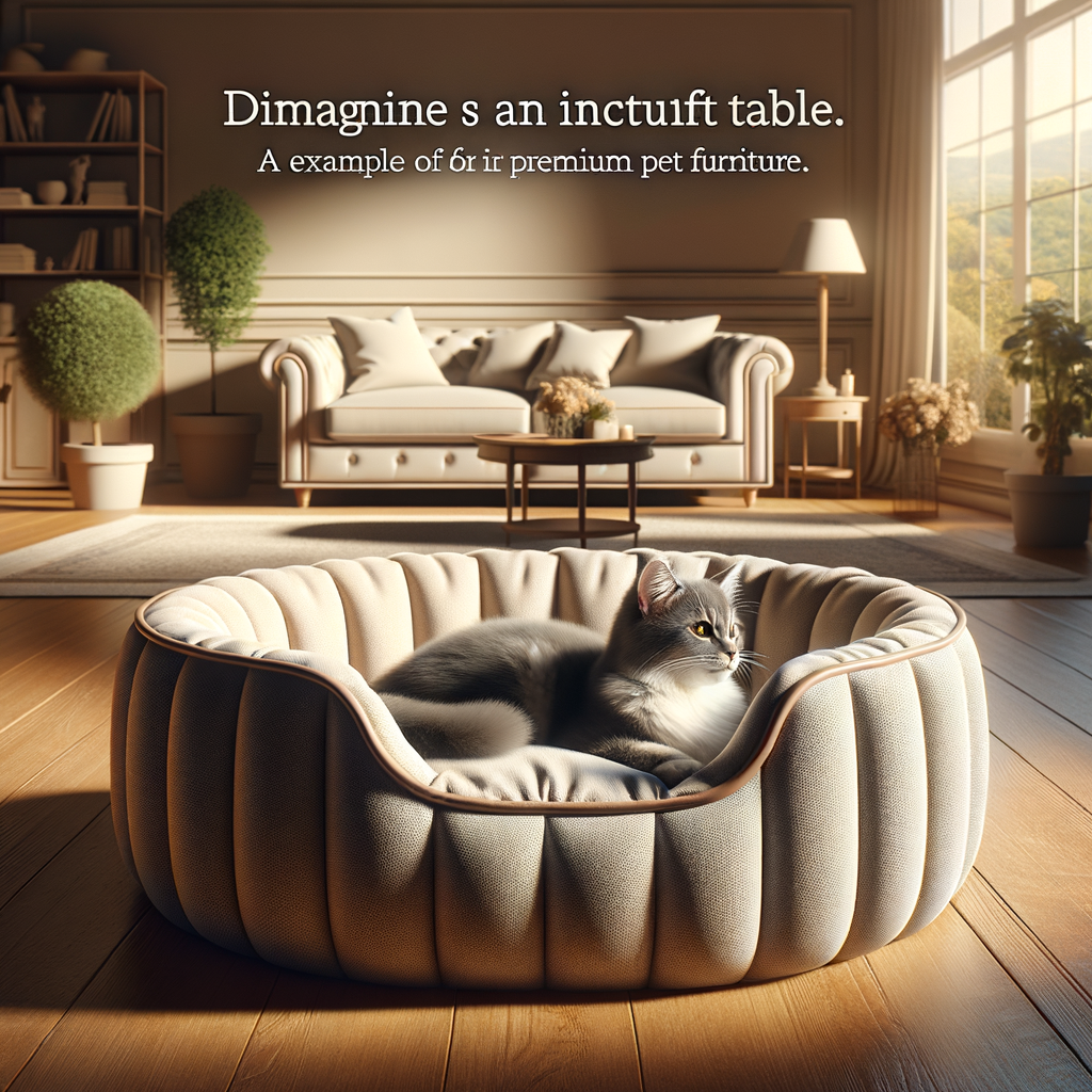 Cozy luxury cat bed providing ultimate comfort, a perfect piece of indoor cat furniture to spoil your feline friend with a high-quality pet bed.